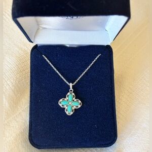 Montana Silversmith’s Turquoise Silver Pendant Necklace